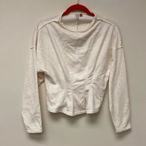 Pilcro Anthropologie Corset Pullover Sweatshirt Size Small